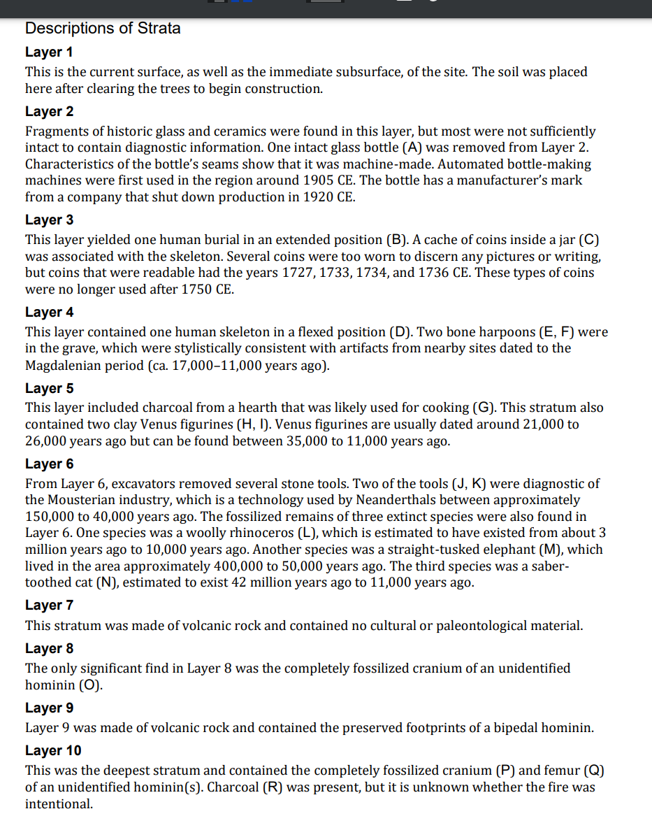\fDescriptions of Strata Layer 1 This is the