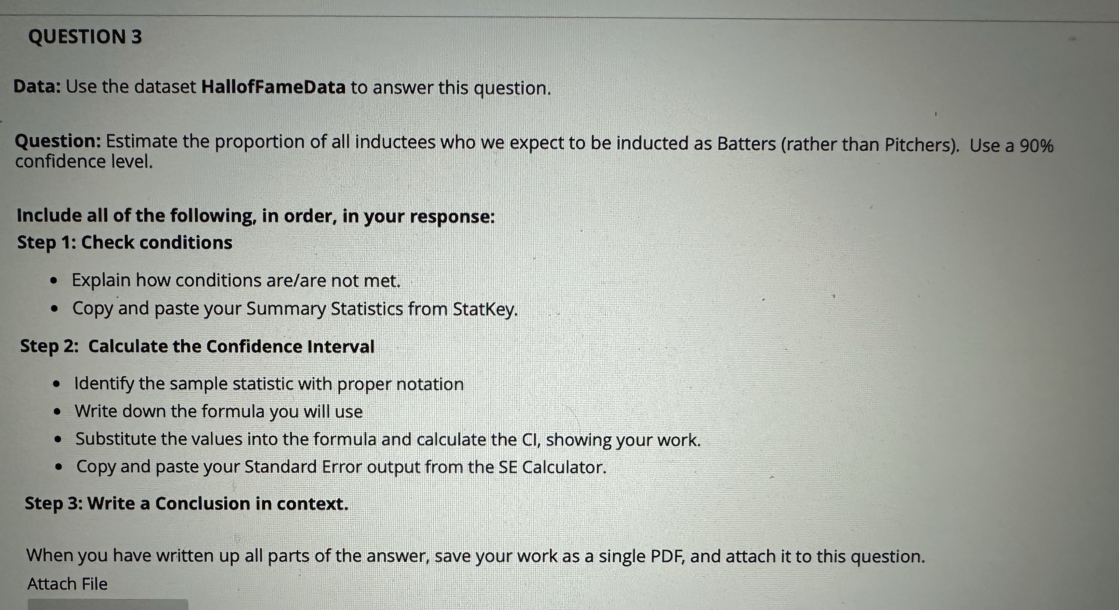 QUESTION 3 Data: Use the dataset HallofFameData