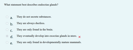 CHECK What statement best descrnibes endocrine