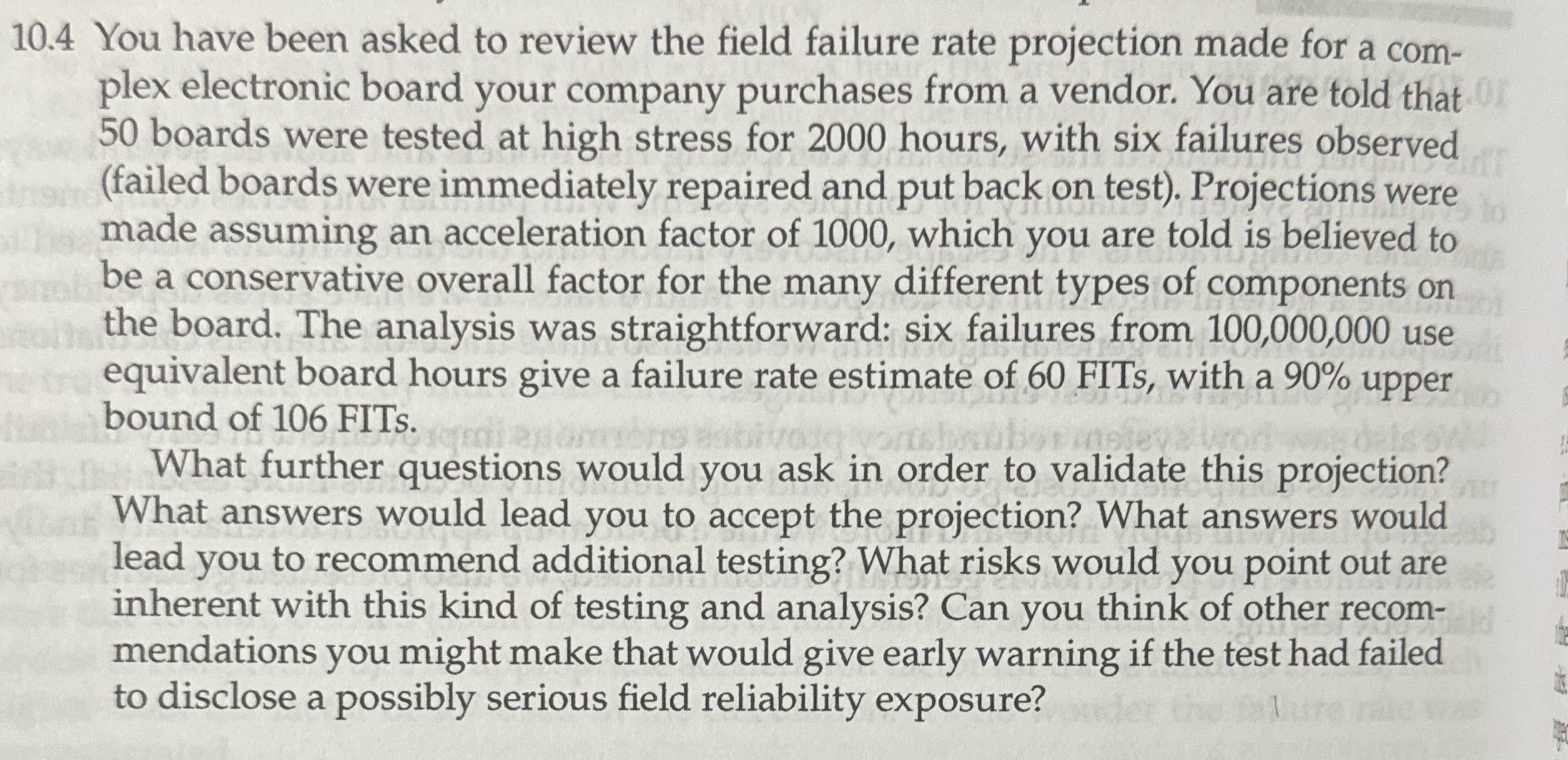 a 104 You have been asked to review the field