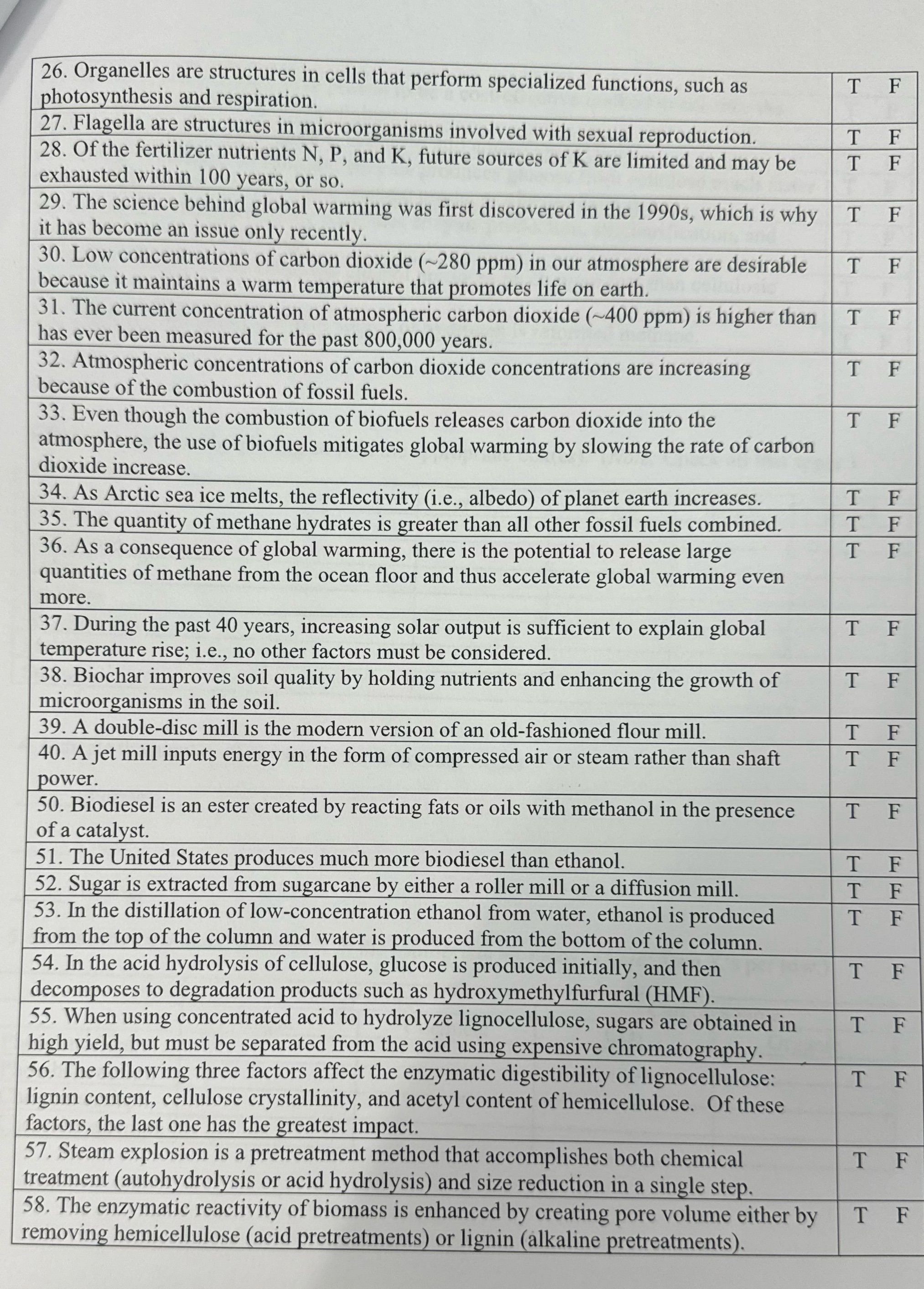 26. Organelles are structures in cells that
