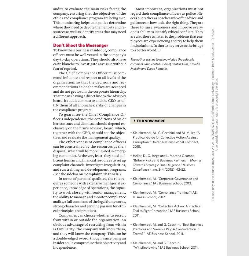 COMPLIANCE IN CONTEXT Navigating the Realities