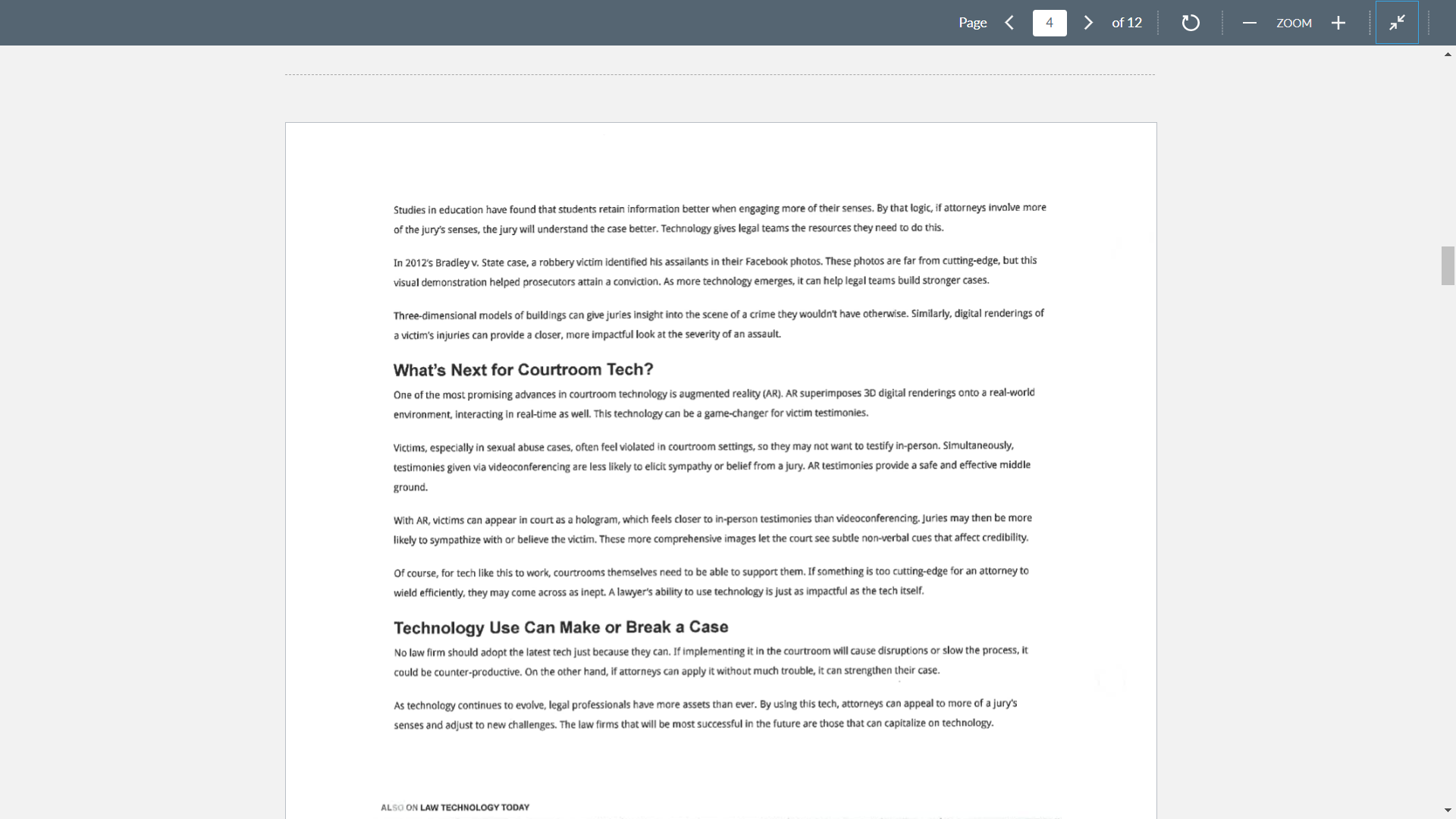 Select one of the journal articles included as