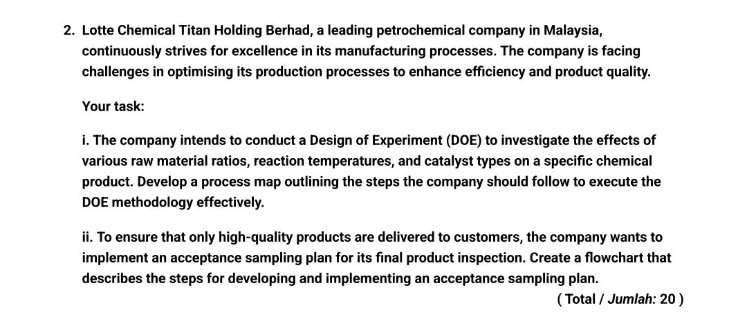 2. Lotte Chemical Titan Holding Berhad, a leading