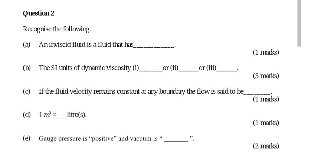 Question 2 Recognise the following. (a) (b) (0