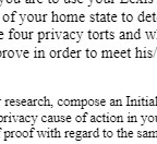 of your home state to det four privacy torts and