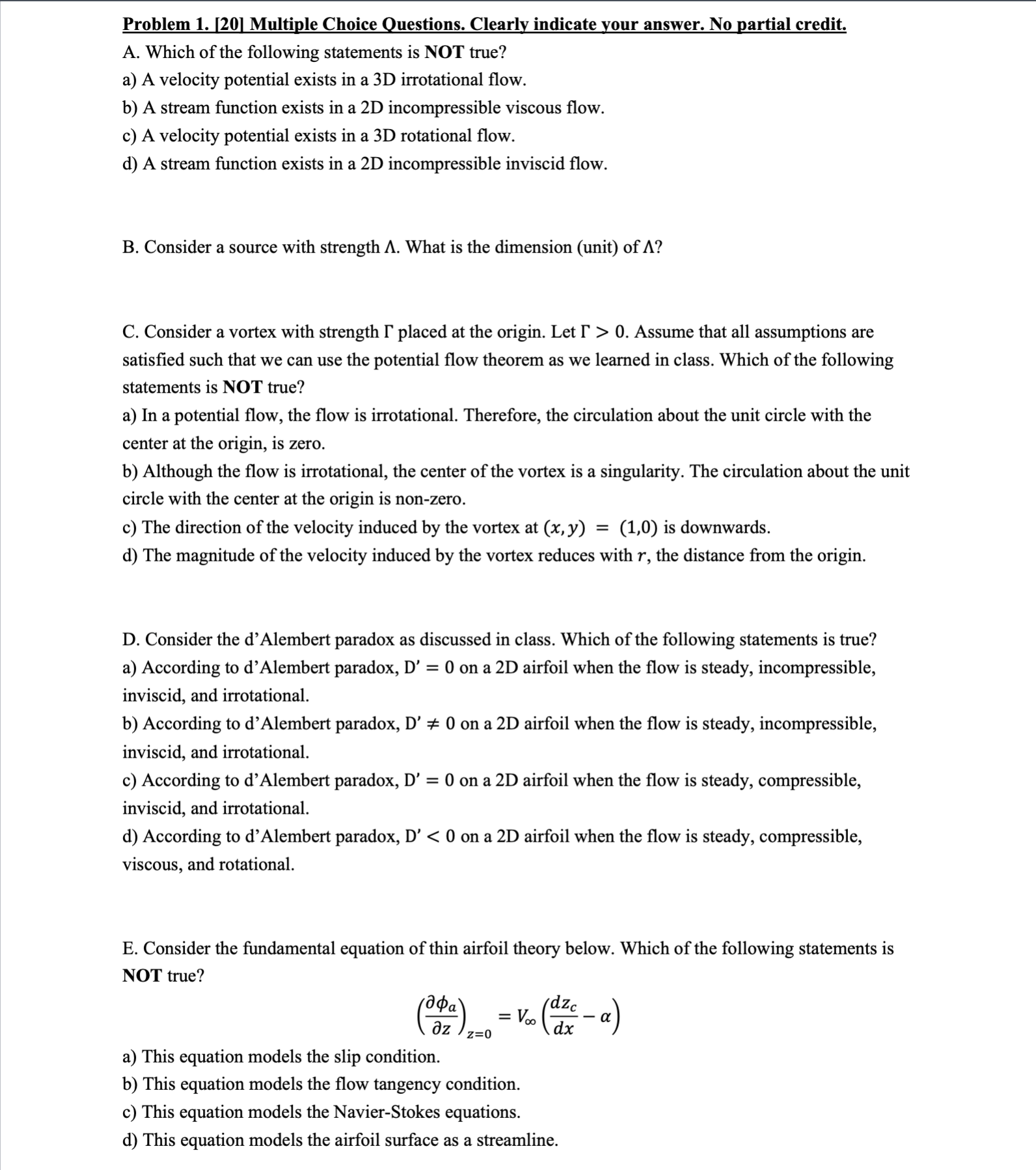 Only 1 problem, multiple choice. Explain your