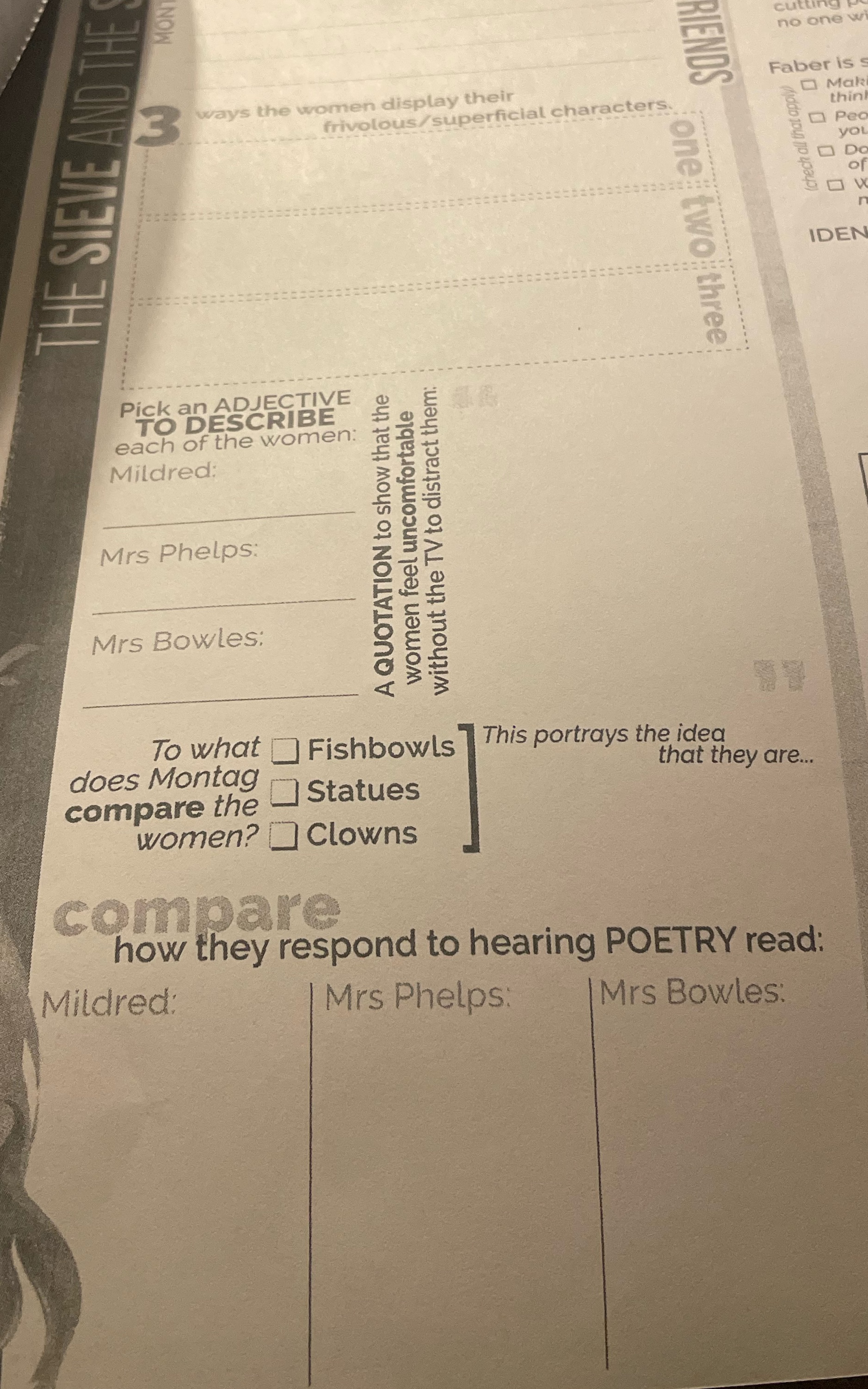 MON no one w RIENDS Faber is 3 ways the women