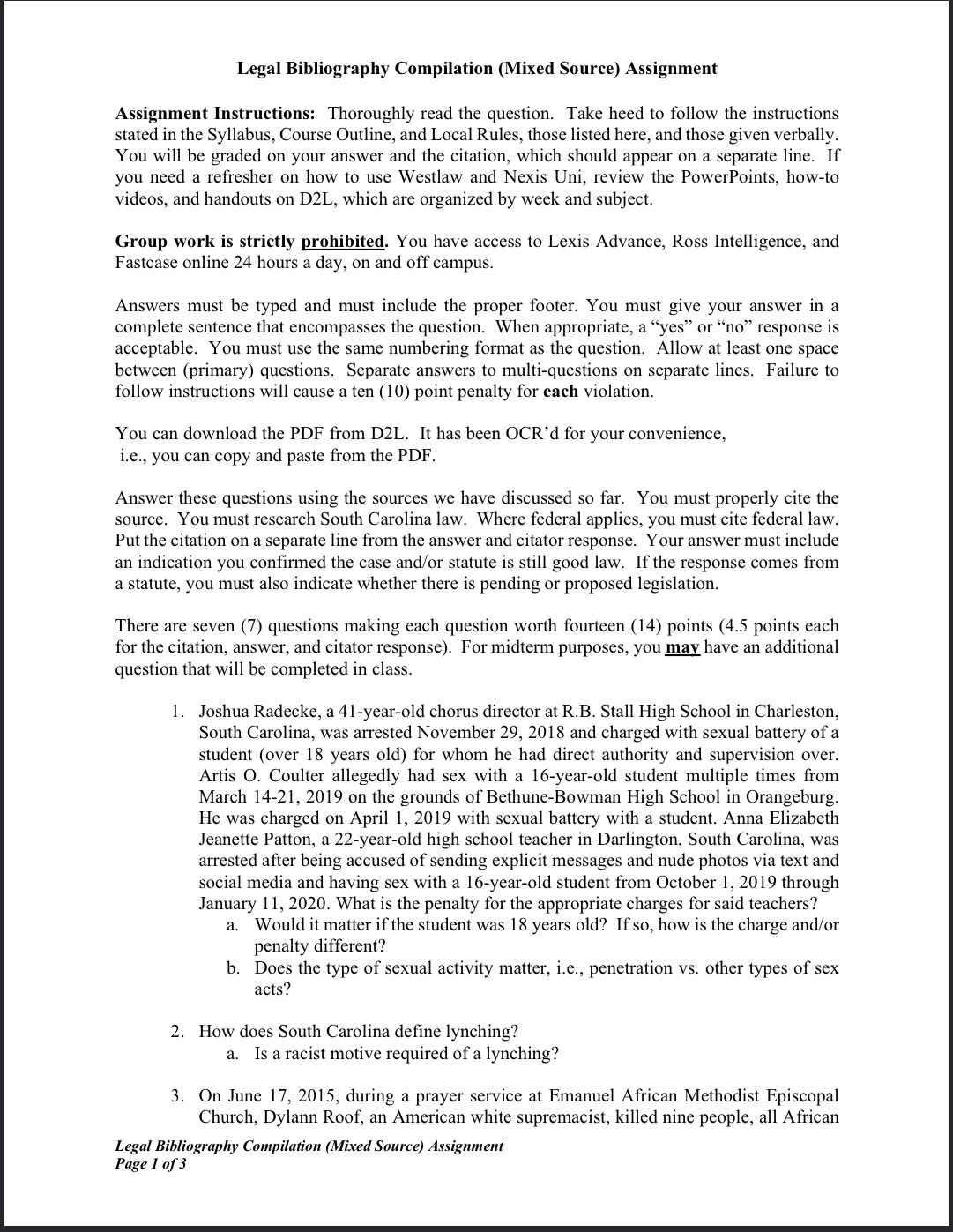 Legal Bibliography Compilation (Mixed Source)