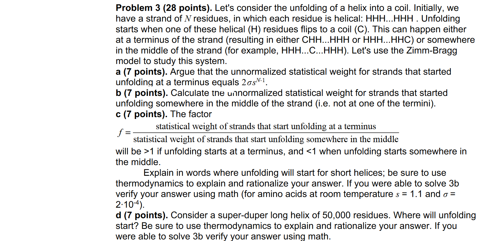 Problem 3 (28 points). Let's consider the