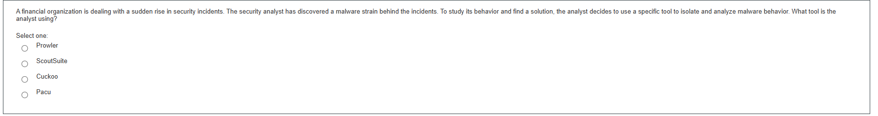 1w Afinancial organization is dealing with a