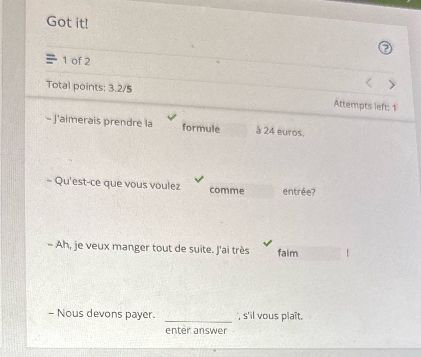 Just need help answering the last question. Got