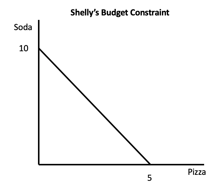 Suppose Shelly has a limited amount the income