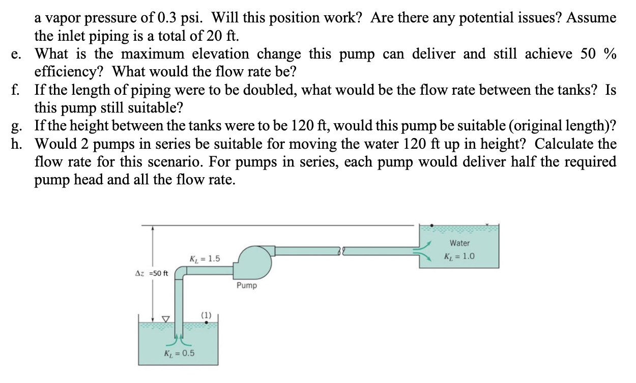 Water is to be pumped from one large, open tank