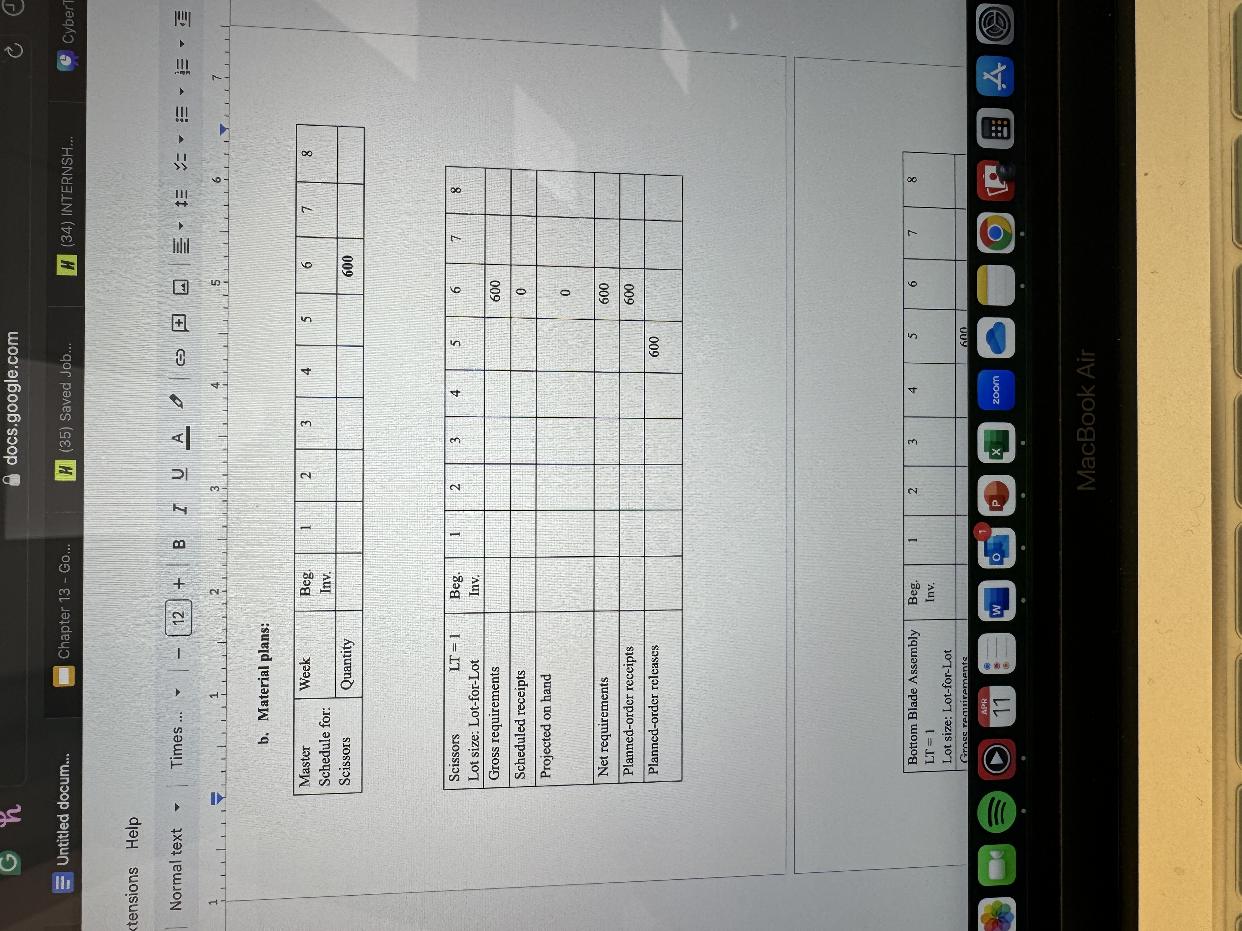a. Draw a product structure tree (tree diagram)