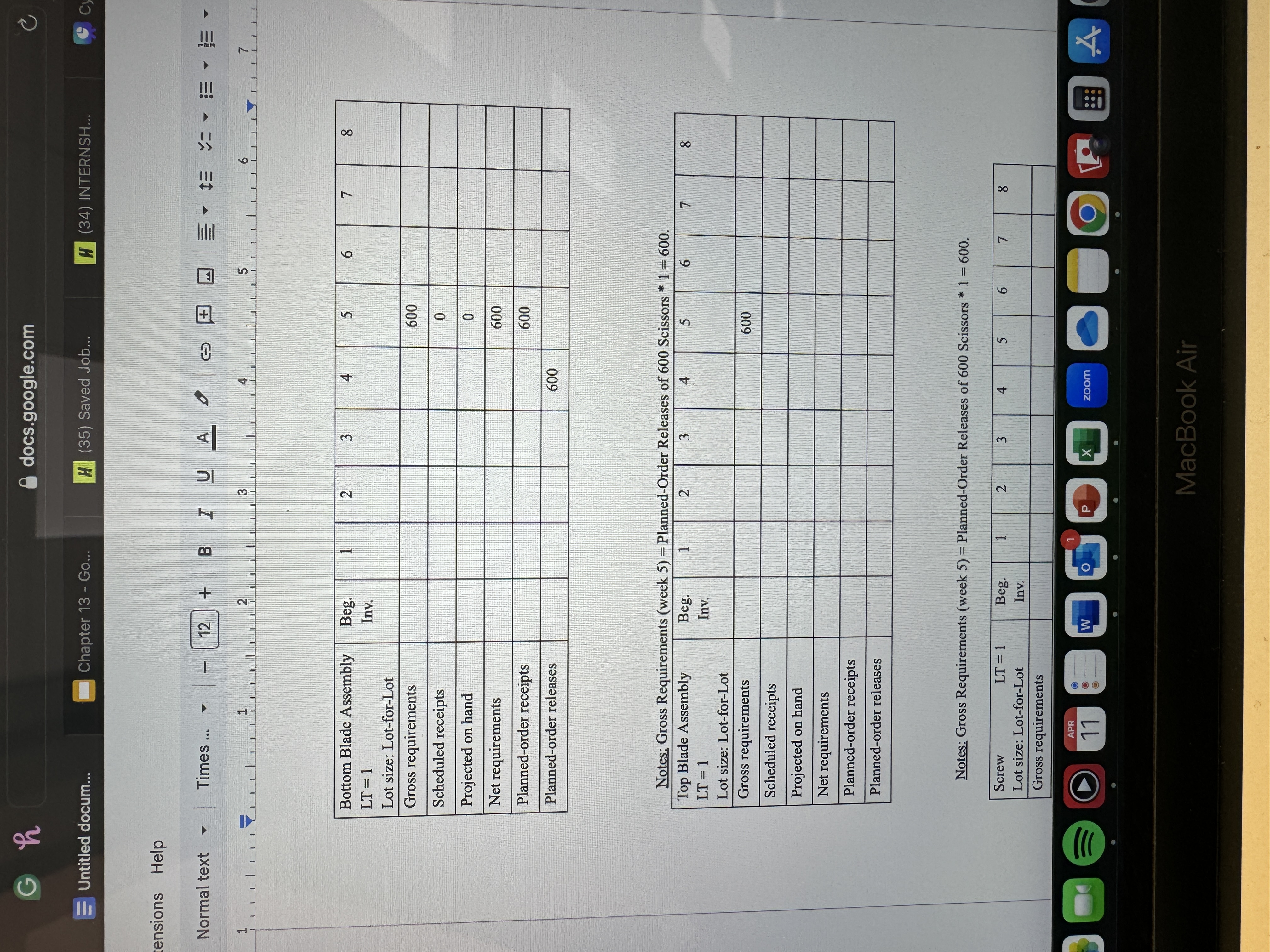 a. Draw a product structure tree (tree diagram)