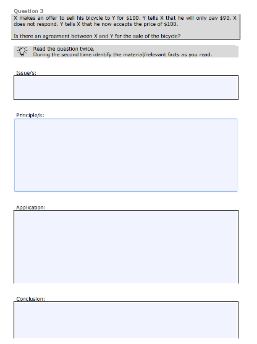 Business Law - Unit 3: Contract Law Using your