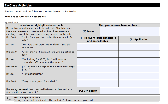 Business Law - Unit 3: Contract Law Using your