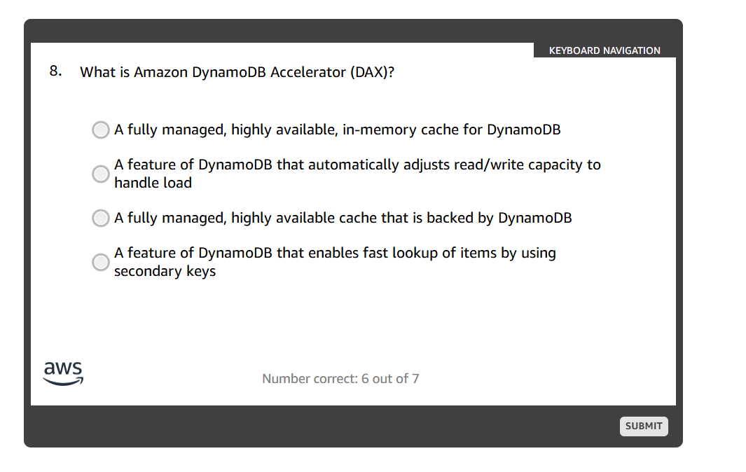 answer KEYBOARD NAVIGATION 8. What is Amazon