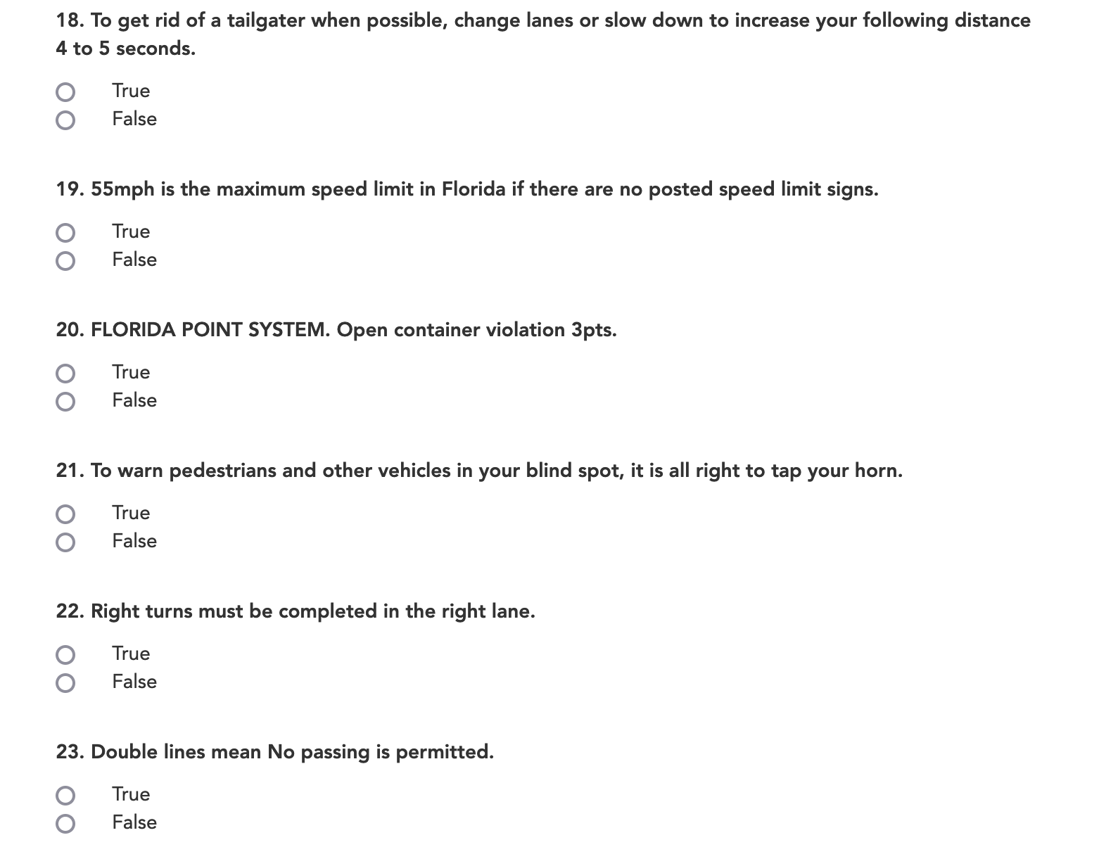 12. When changing lanes you must signal, but most