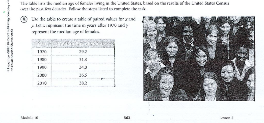 10.2 Fitting a Linear Model To Data. Answer All
