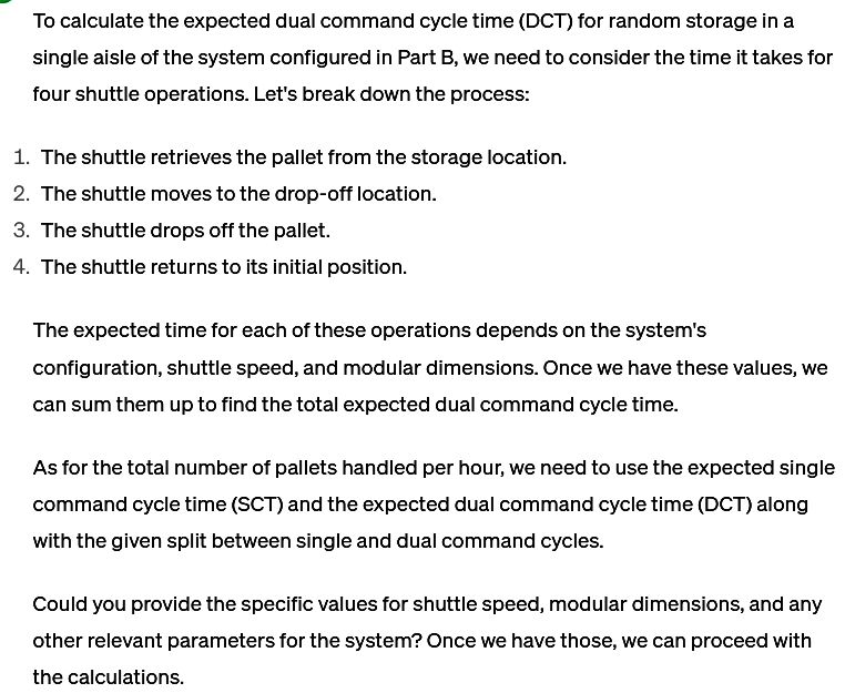 Part C, speeds and modular dimensions are the