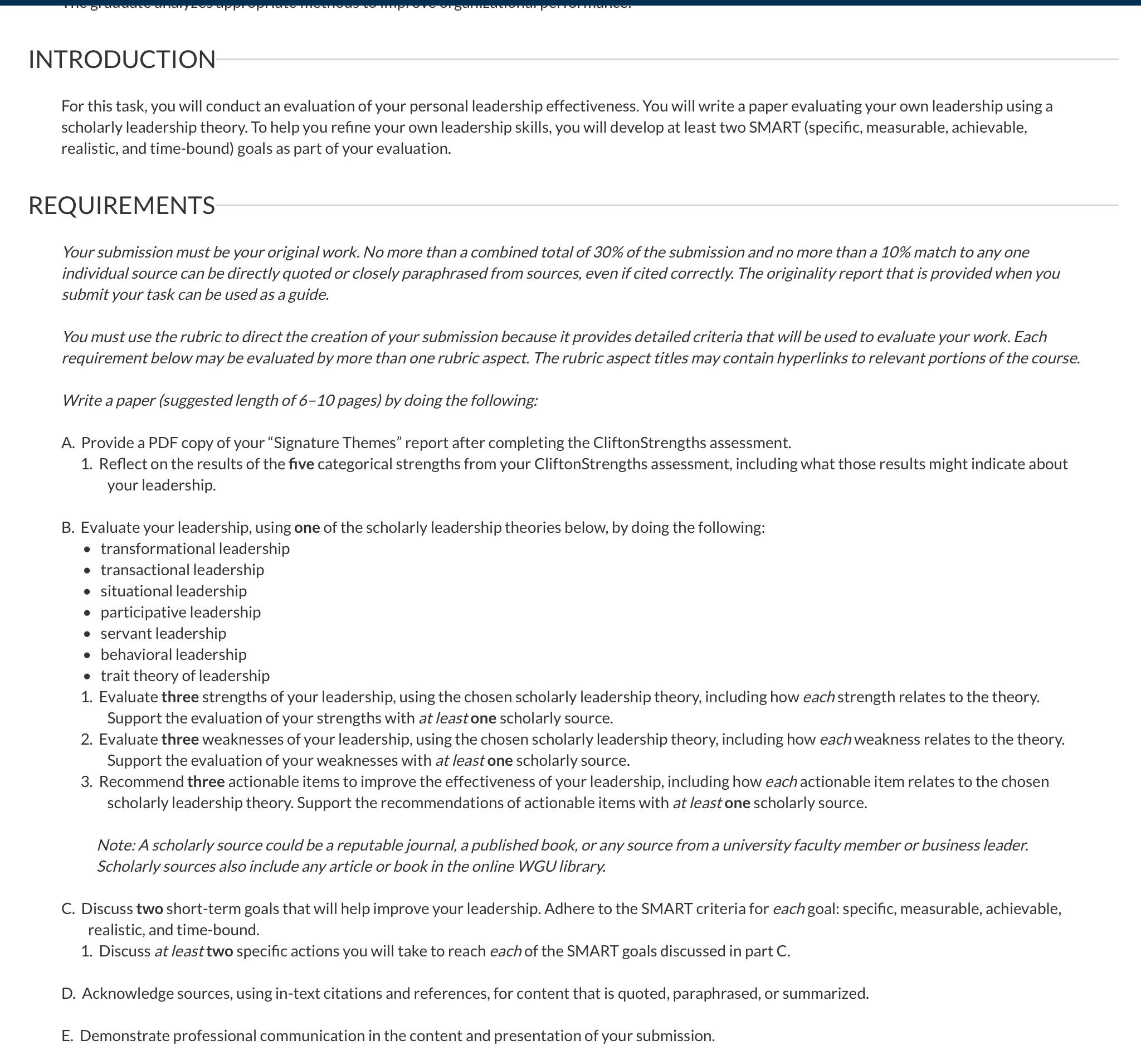 e INTRODUCTION For this task, you will conduct an