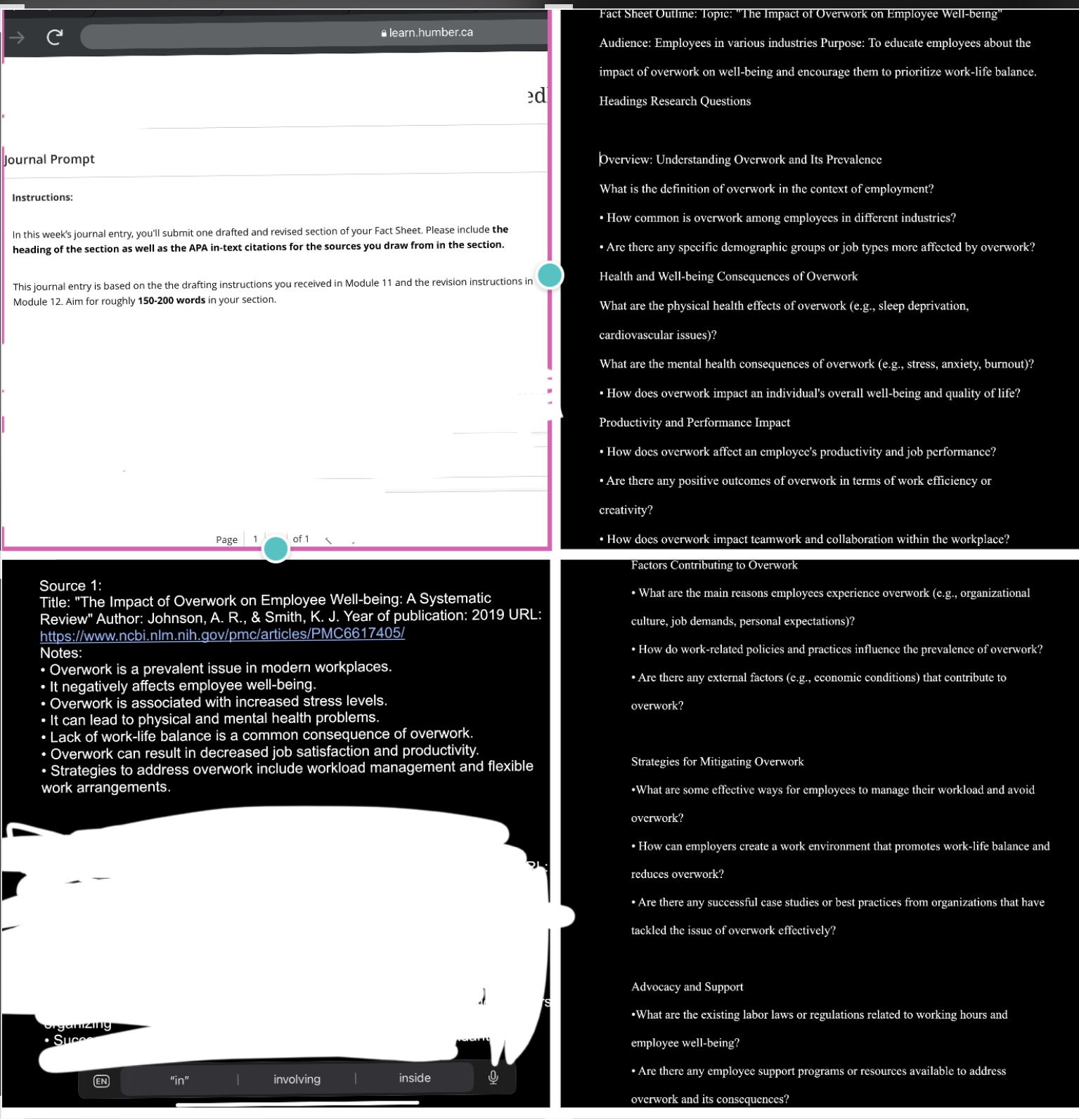 Fact Sheet Outline: Topic: "The Impact of