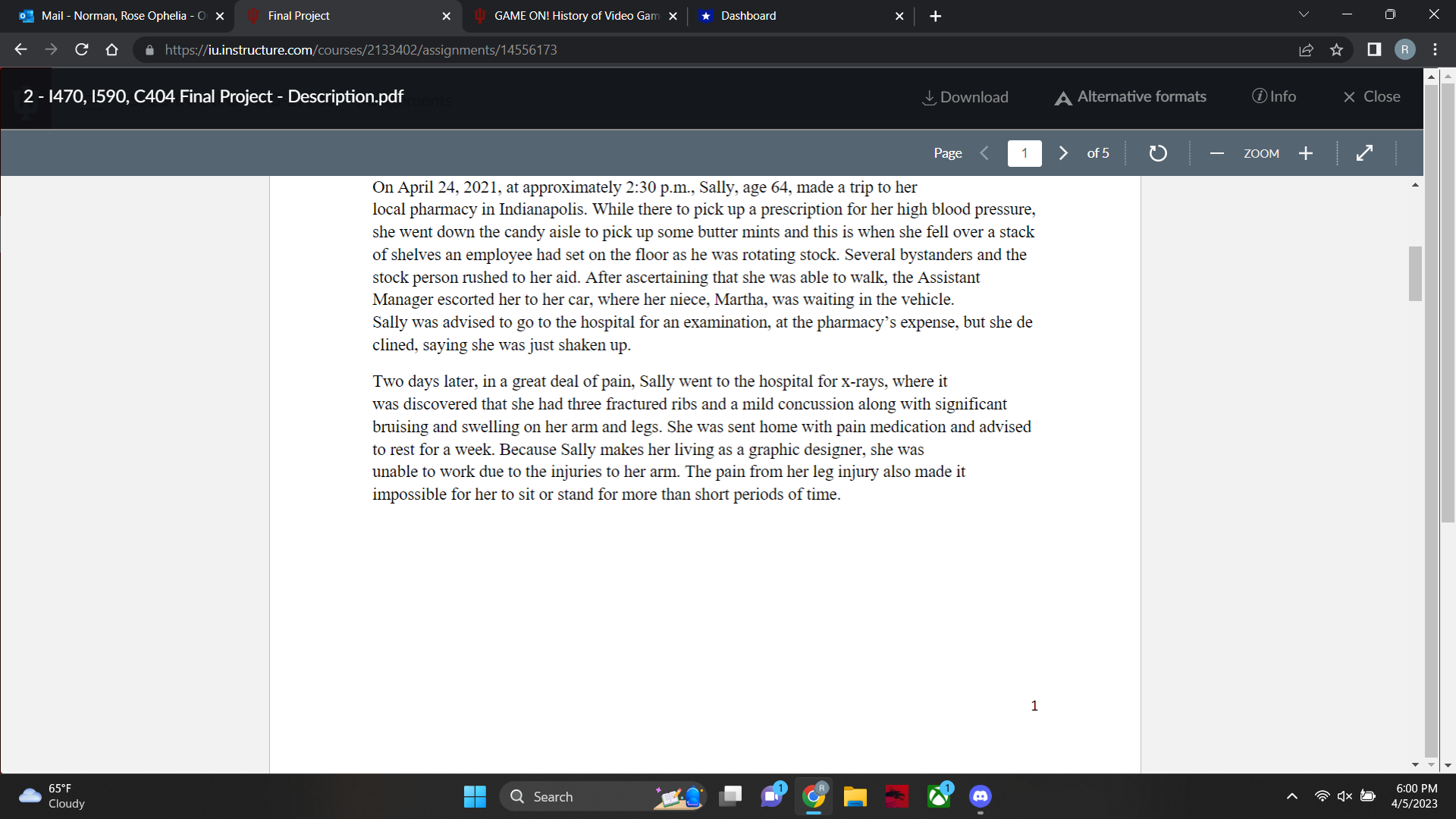 Mail - Norman, Rose Ophelia - O X Q Final Project