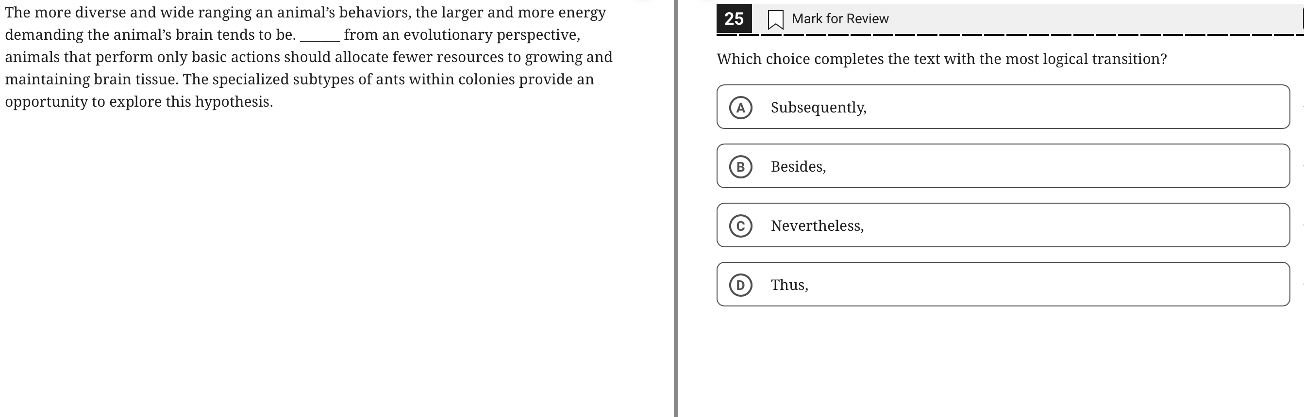 . The more diverse and wide ranging an animal's