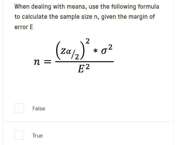 answer When dealing with means, use the following