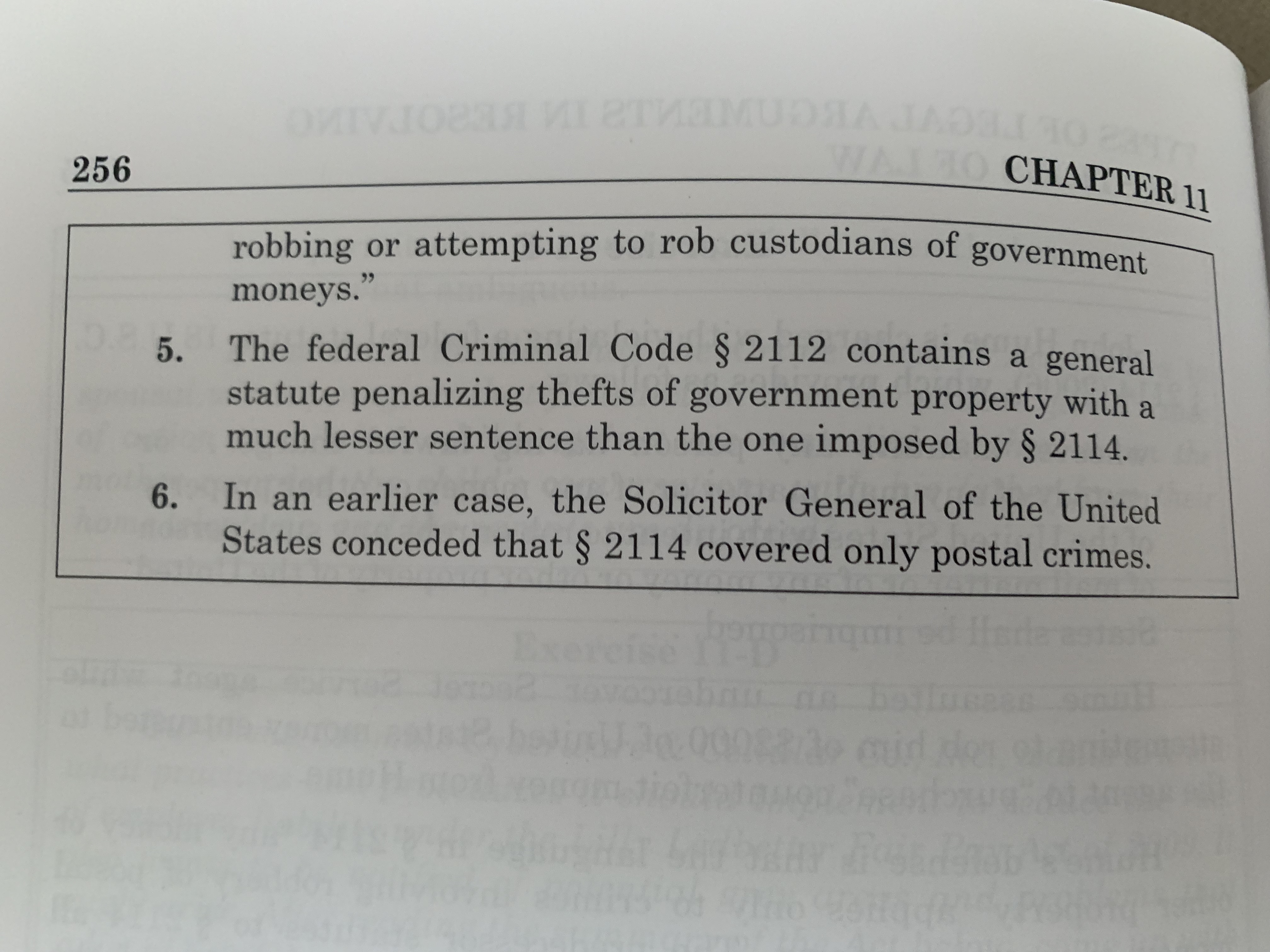 256 CHAPTER 11 robbing or attempting to rob