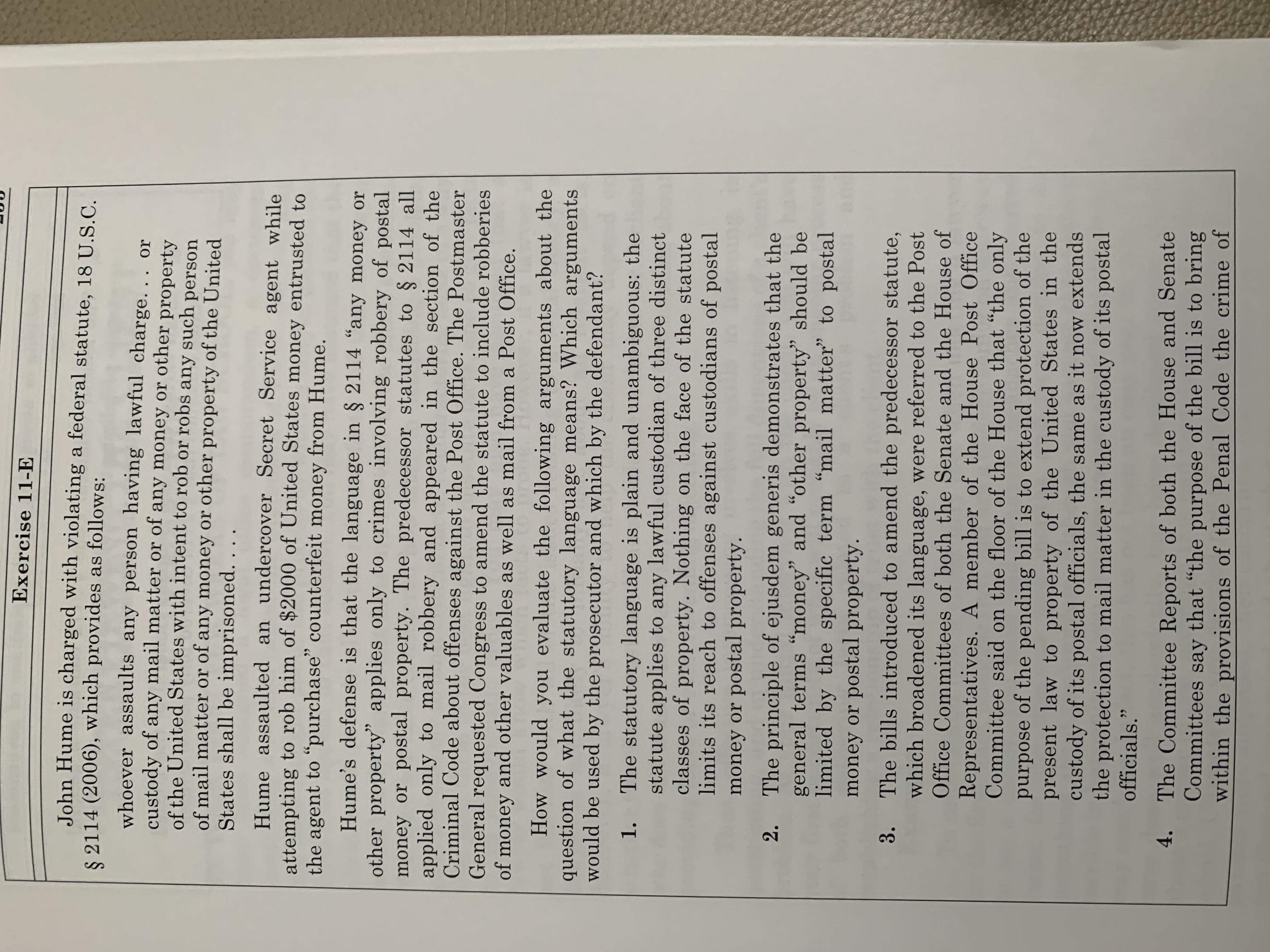 256 CHAPTER 11 robbing or attempting to rob