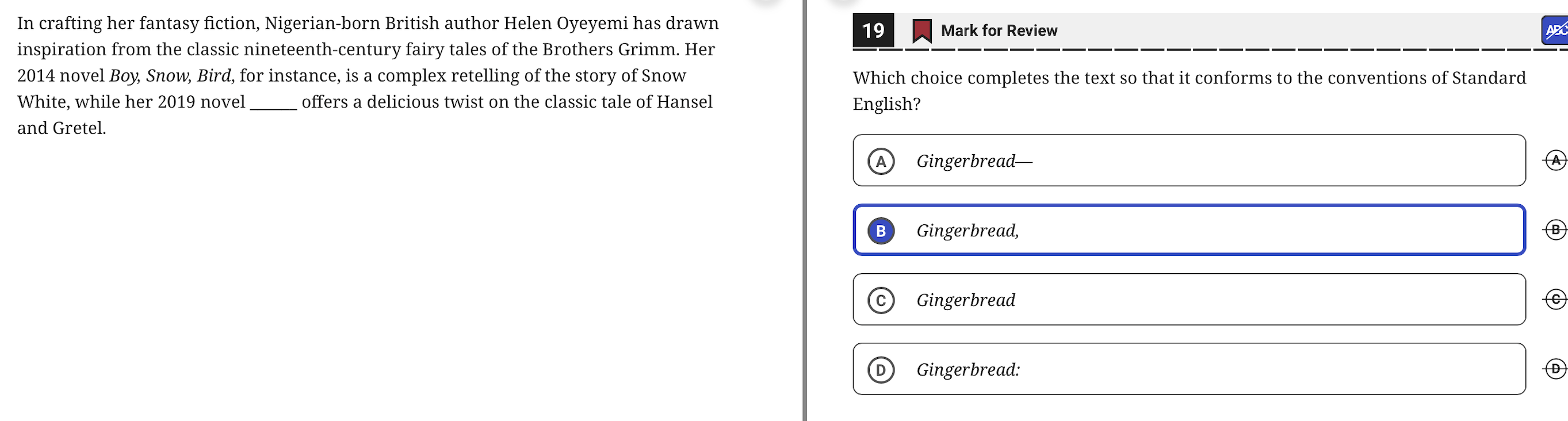 . In crafting her fantasy fiction, Nigerian-born