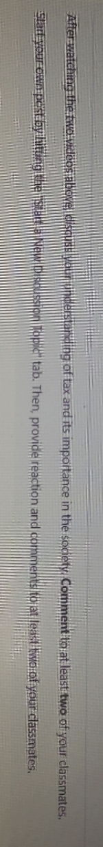 After watching the ling of tax and its importance