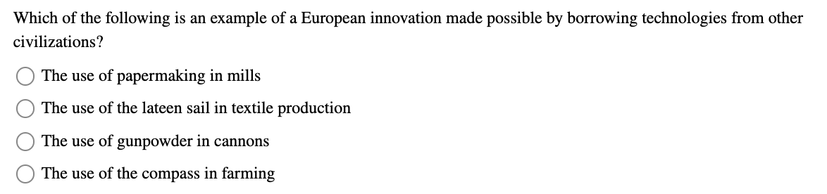 ? Which of the following is an example of a