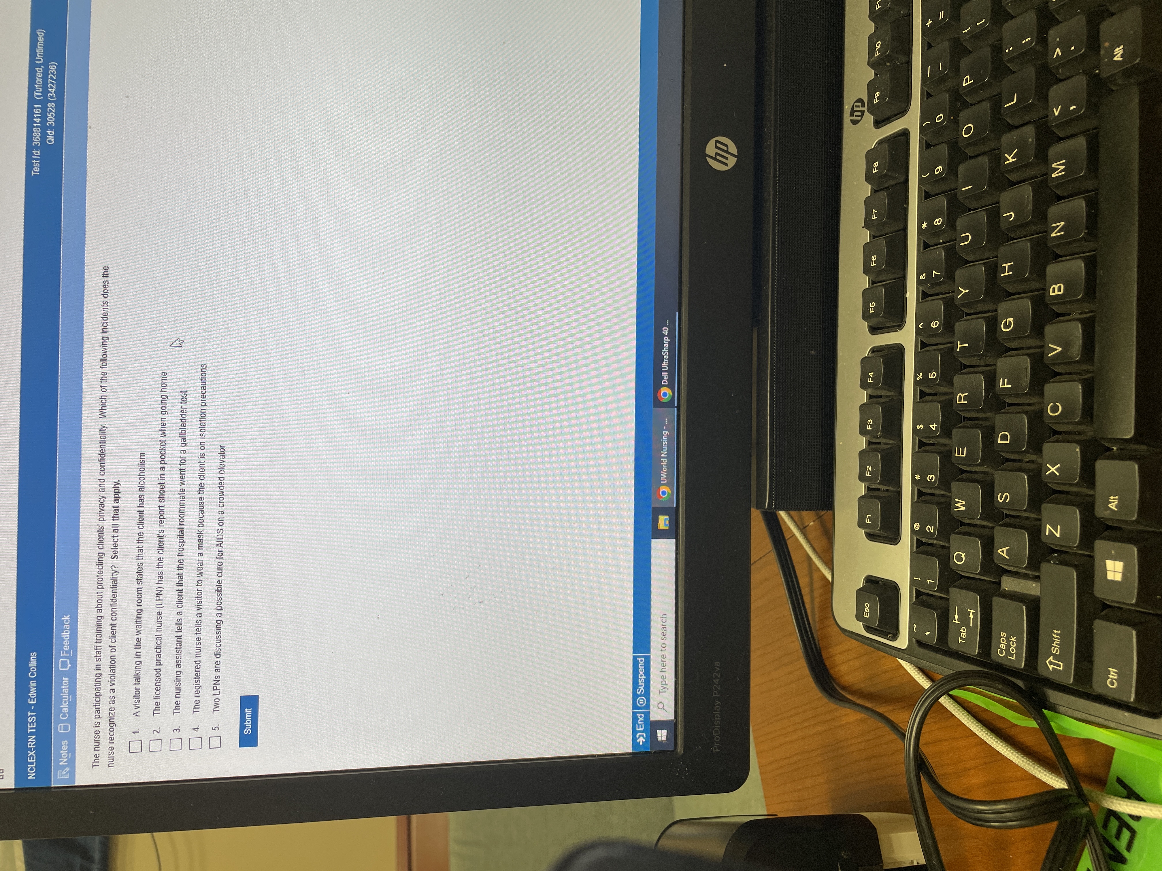 V Test Id: 368814161 (Tutored, Untimed) NCLEX-RN