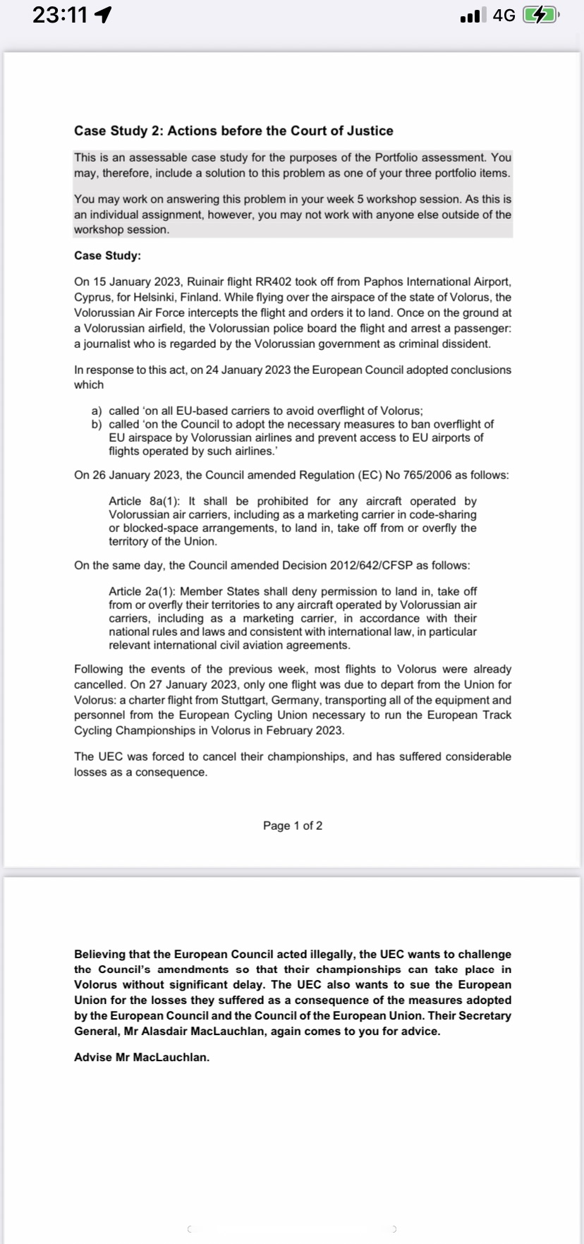 23:11 1 .1 4G (7. Case Study 2: Actions before