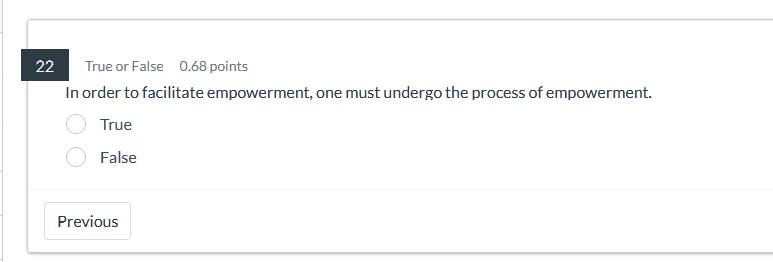 social work question true or false True or False
