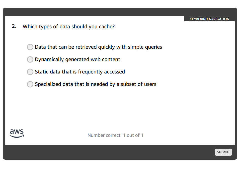 answer KEYBOARD NAVIGATION 2. Which types of data