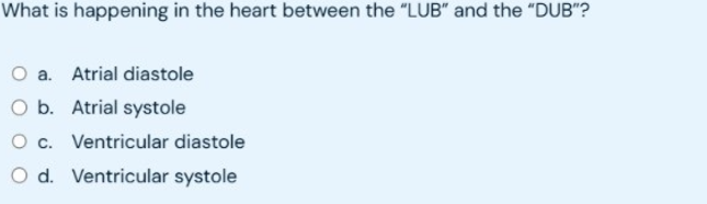 answr What is happening in the heart between the