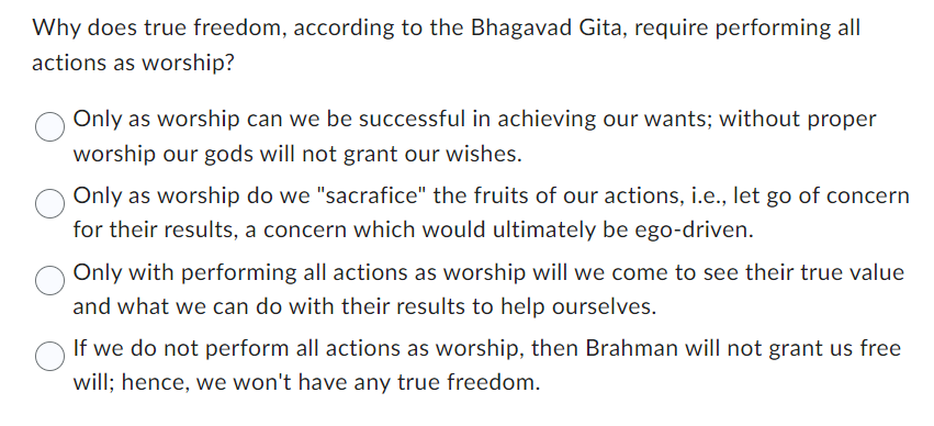 which is correct Why does true freedom, according