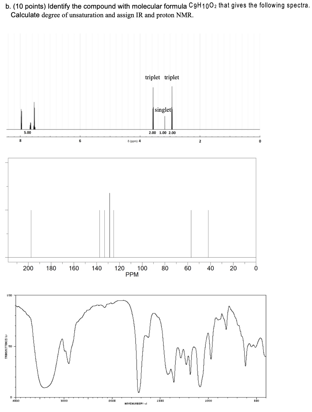 b. (10 points) Identify the compound with