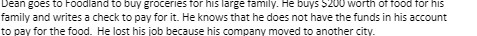 Dean goes to foodland to buy groceries for his