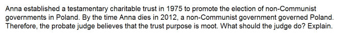 Anna established a testamentary charitable trust
