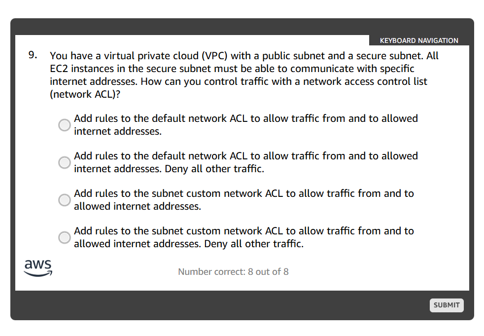 answer KEYBOARD NAVIGATION You have a virtual