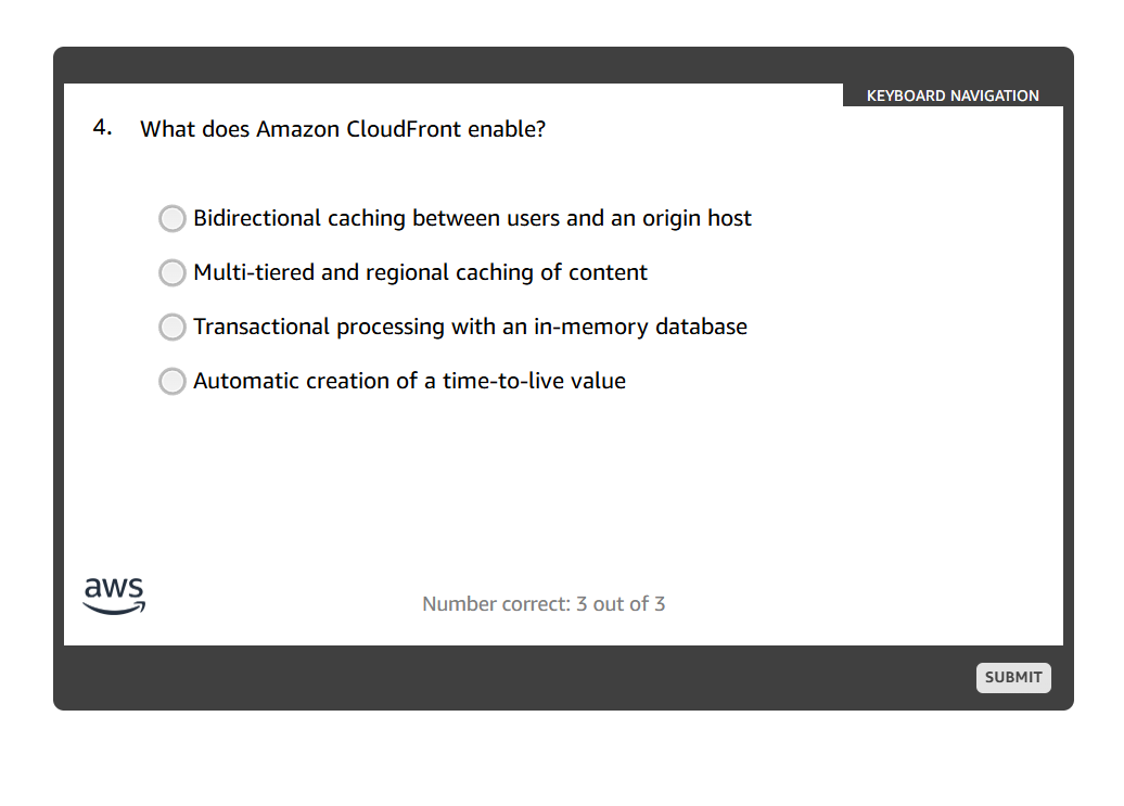 answer KEYBOARD NAVIGATION 4. What does Amazon