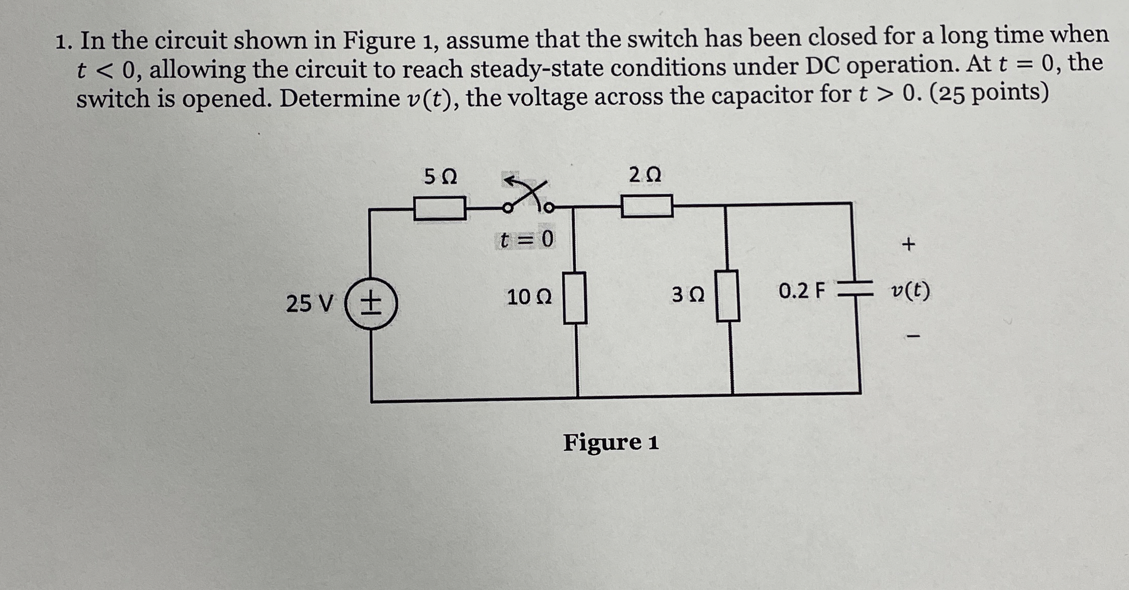 In the circuit shown in Figure 1 , assume that
