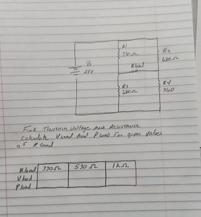 Find Thevenin Voltage and Resistance calculate