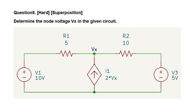 Question 9 . [ Hard ] [ Superposition ] Determine